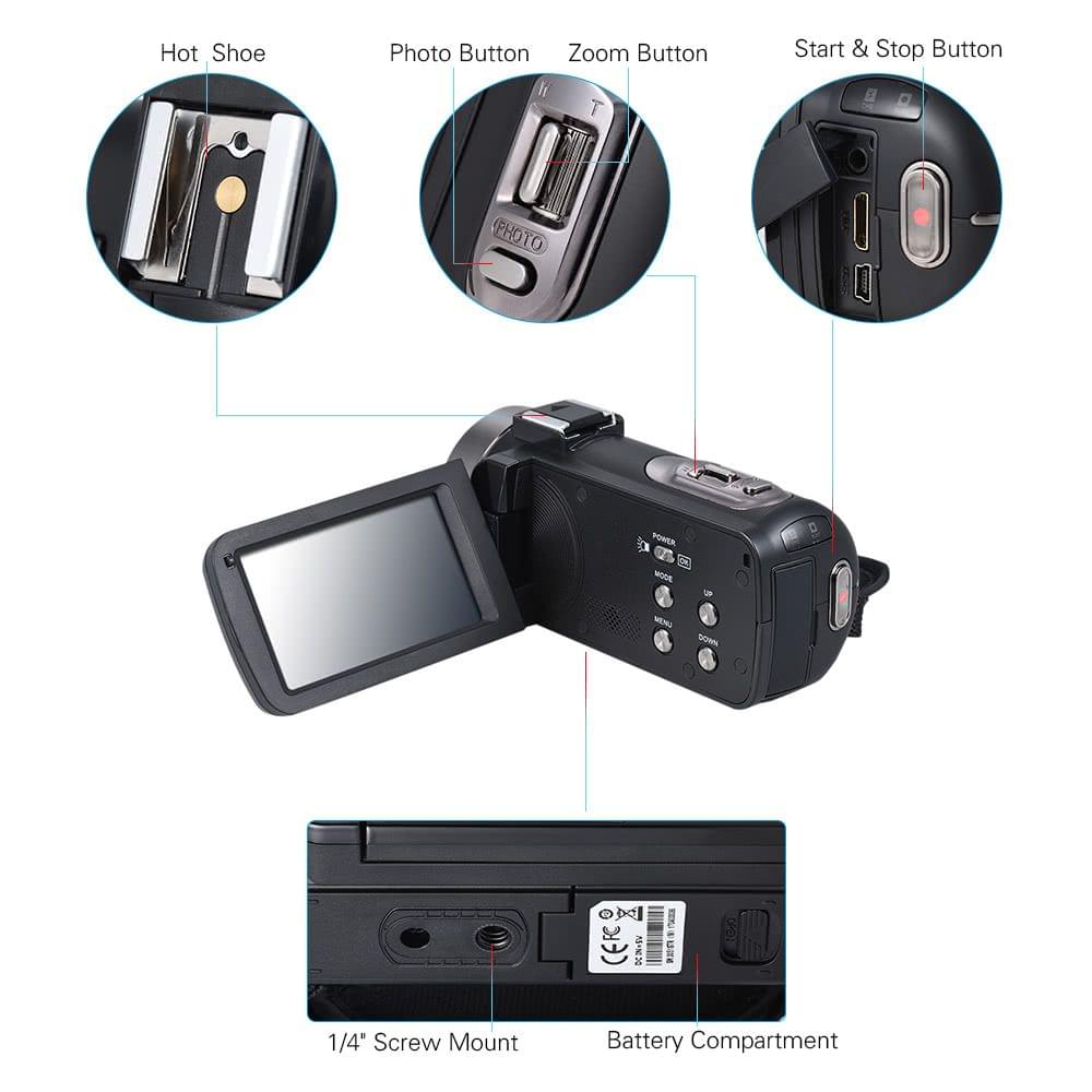 Andoer HDV-3051STR Portable 24Mega Pixels Digital Video Camera