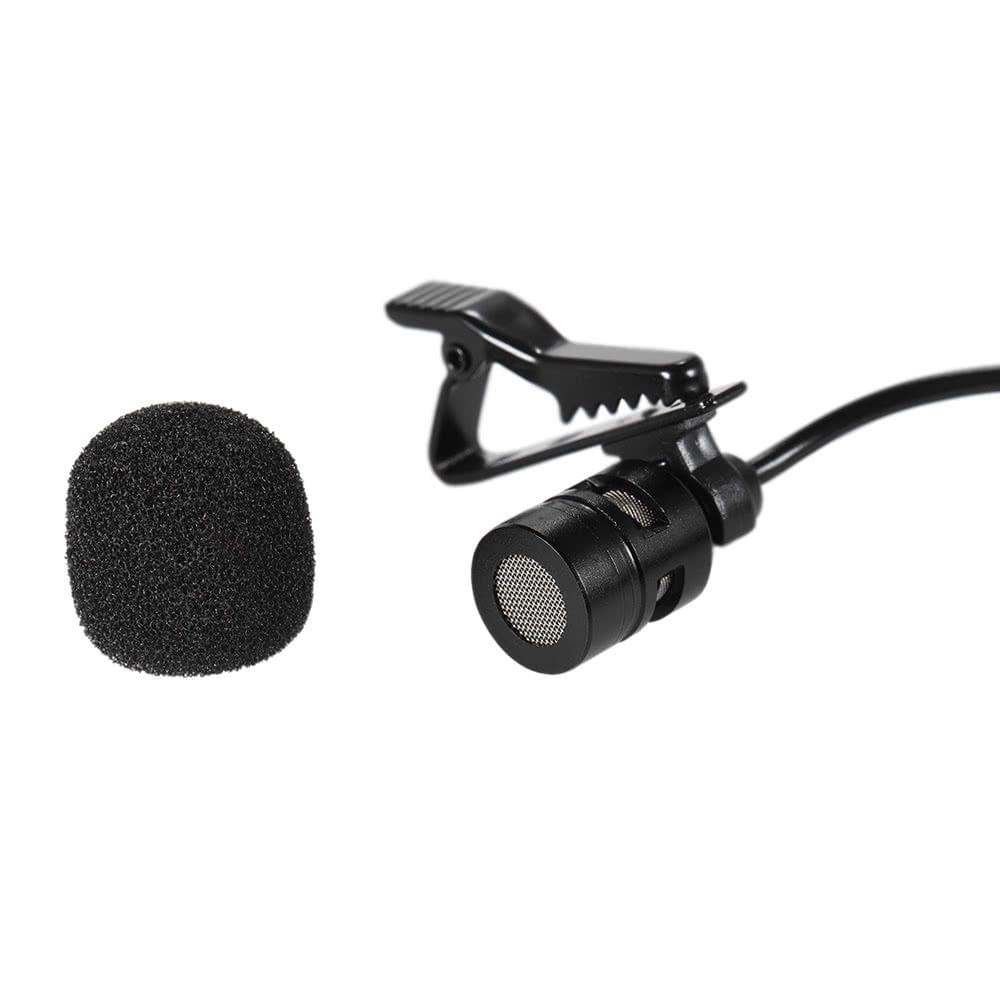 Andoer 150cm Cellphone Smartphone Mini Dual-Headed Omni-Directional Mic Microphone with Collar Clip for iPad iPhone5 6s 6 Plus Smartphones