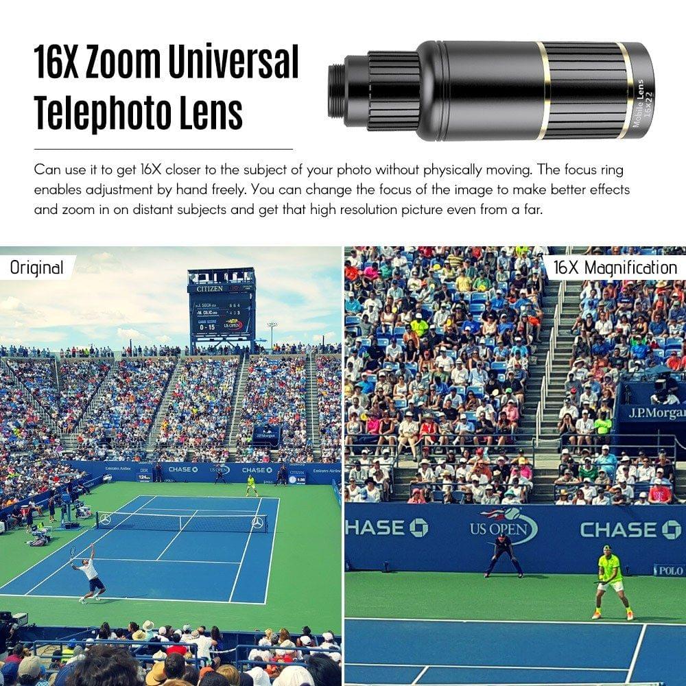 Uniqkart APL-JS16XJJ04D5 6 In 1 Phone Lens Kit