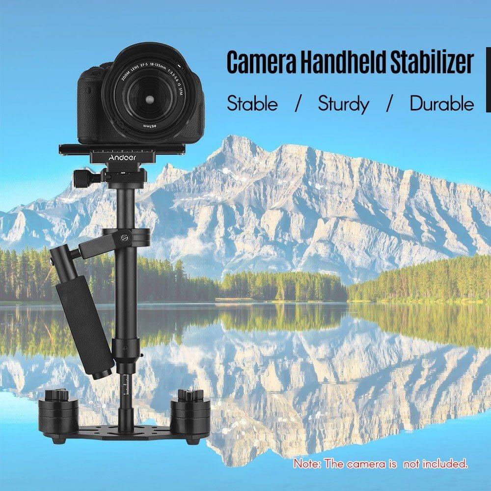 Andoer Professional Handheld Camera Gimbal Stabilizer with Quick Release Plate 1/4 Inch Screw for DSLR DV Video Cameras Camcorders GoPro Max. Load Capacity 1.5KG