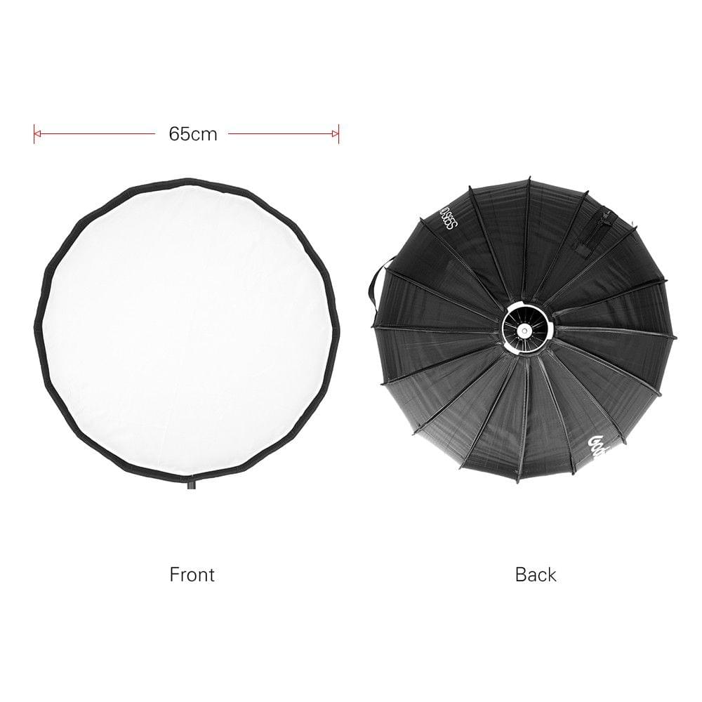 Godox AD-S65S 65cm/ 25.6in Portable Deep Parabolic Softbox Umbrella Godox Mount