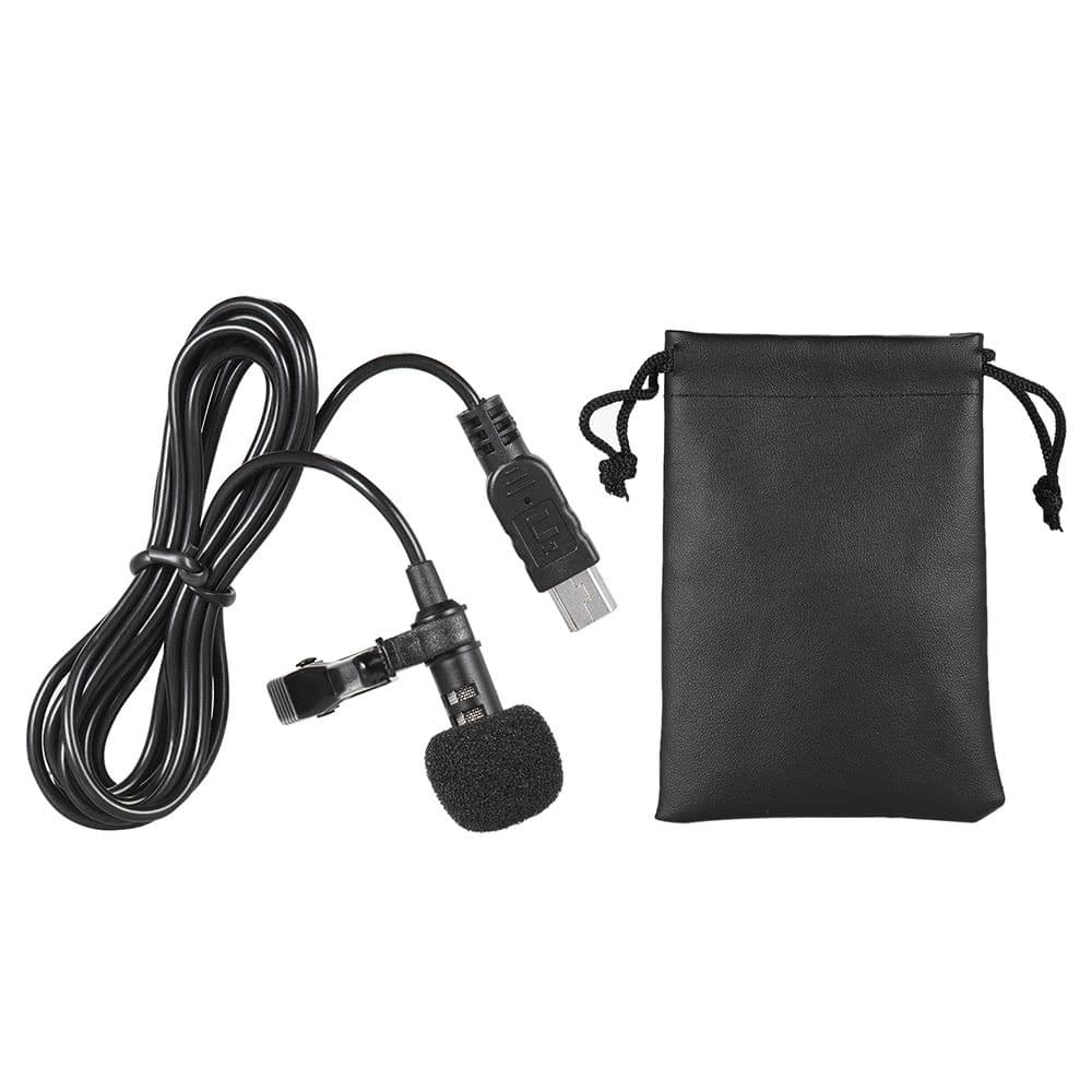 Andoer 150cm Professional Mini USB Omni-Directional Stereo Mic Microphone with Collar Clip for Gopro Hero 3 3+ 4