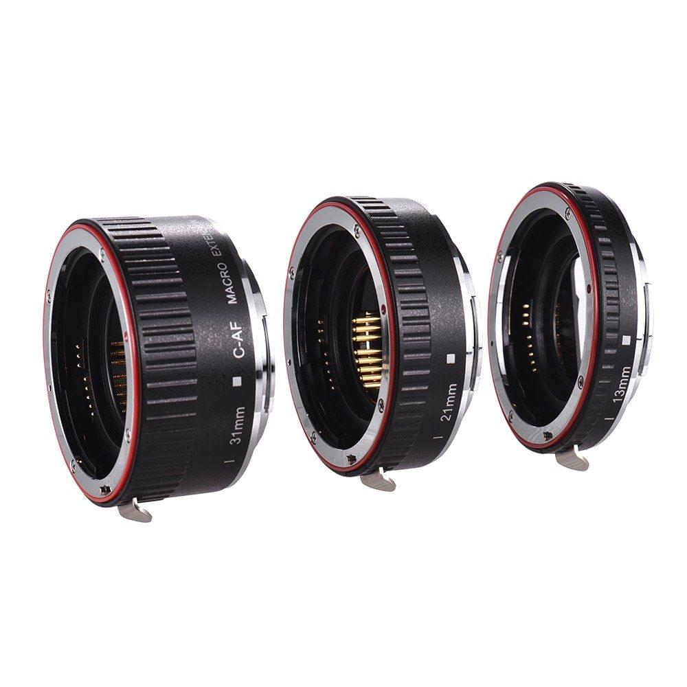 Macro Extension Tube Set Copper Auto Focus AF Macro Lens Extension Tube Ring with Covers for Ca150n 60D 70D 80D 5DII 5DIII 5DIV 5DS 5DSR 700D 800D 750D 550D 7DII 6D 6DII EF EF-S Lens DSLR Camera