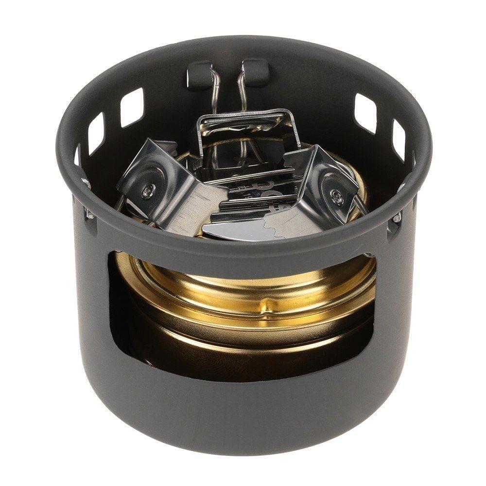 ALOCS Camping Outdoor Spirit Alcohol Burner Camping Stove Alcohol Stove Bracket Support Set