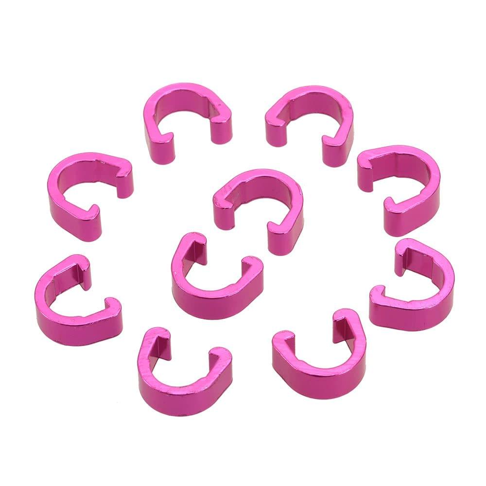 Lixada 10pcs Reusable Bike Bicycle Frame Brake Cable Housing Line Wire Gear Guide C-type Buckle Clips C-clips Ties Aluminum Alloy