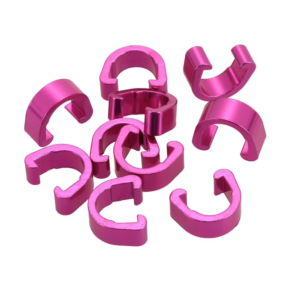 Lixada 10pcs Reusable Bike Bicycle Frame Brake Cable Housing Line Wire Gear Guide C-type Buckle Clips C-clips Ties Aluminum Alloy
