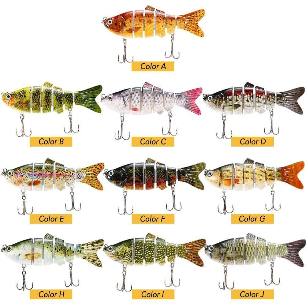 10cm/20g Lifelike 6 Jointed Sections Swimbait Fishing Lure
