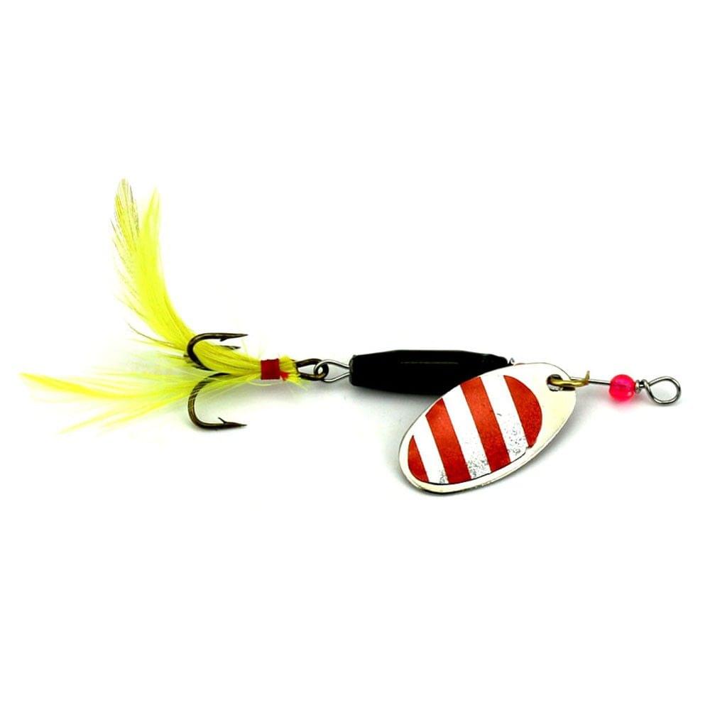 6PCS Fishing Lure Spinners Spinnerbait Kit Metal Spinner Baits Kit with Rooster Tail Treble Hook Bass Trout Fishing Lures Lot