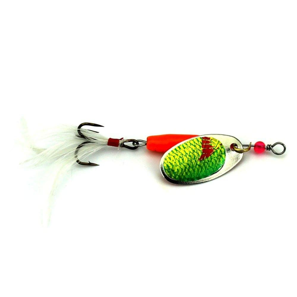 6PCS Fishing Lure Spinners Spinnerbait Kit Metal Spinner Baits Kit with Rooster Tail Treble Hook Bass Trout Fishing Lures Lot