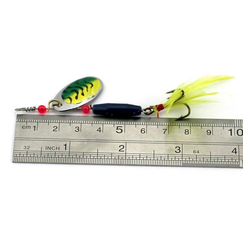 6PCS Fishing Lure Spinners Spinnerbait Kit Metal Spinner Baits Kit with Rooster Tail Treble Hook Bass Trout Fishing Lures Lot