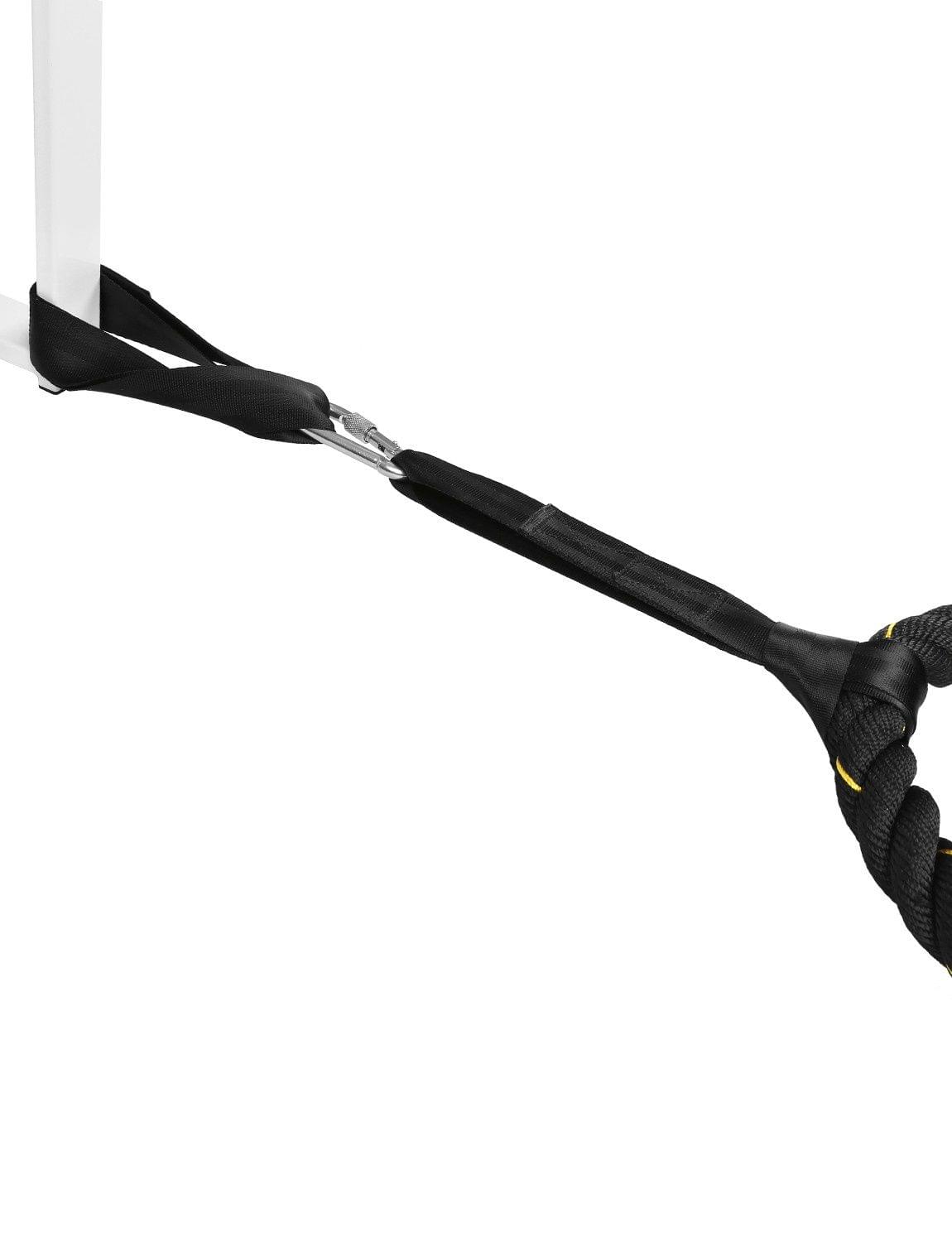 Lixada Battle Rope Anchor Strap Kit with Heavy Duty Reinforced 2 Nylon Straps & 1 Stainless Steel Carabiner Clip for Crossfit Ropes Home Gym Fitness & Training Rope Anchor