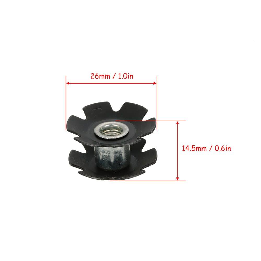 Lixada 1pc Bike MTB Cycling Headset Star Nut with Aluminum Alloy Cap Top Replacement Kit for 25.4mm Front Forks