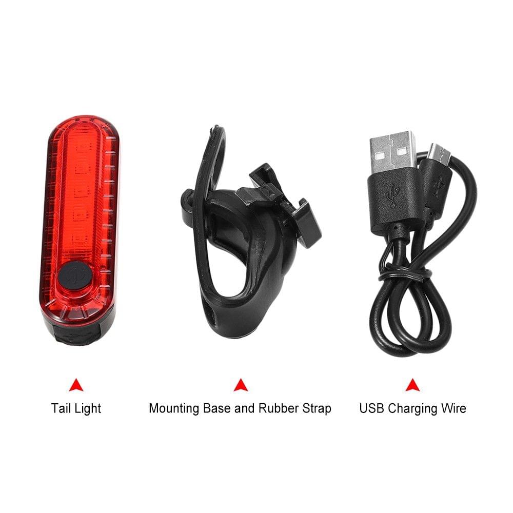 Bike Tail Light Waterproof 50 Lumens Rechargeable LED Bicycle Light