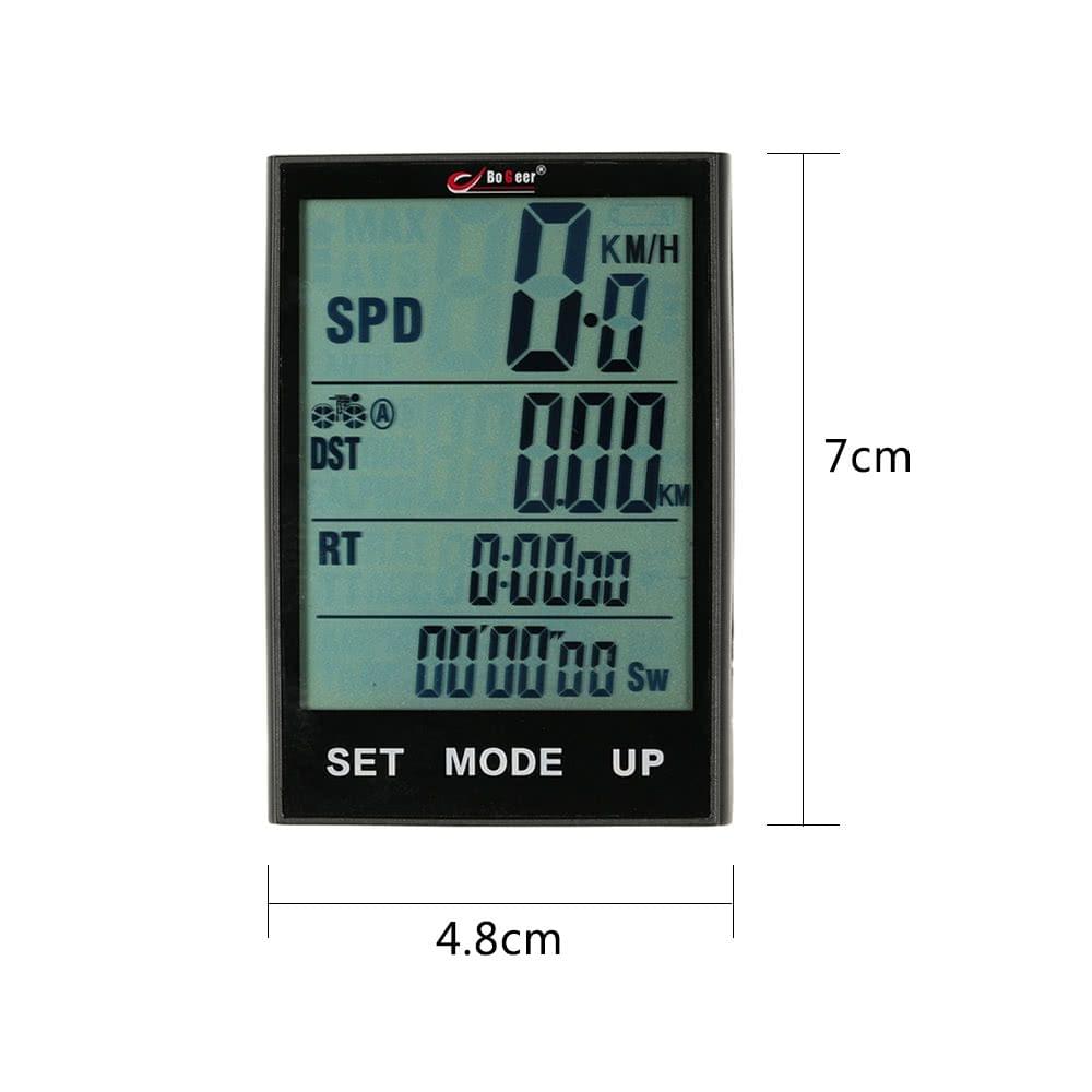 Bike Computer Wireless Bicycle Speedometer Odometer Temperature Backlight Water Resistant for Cycling Riding Multi Function