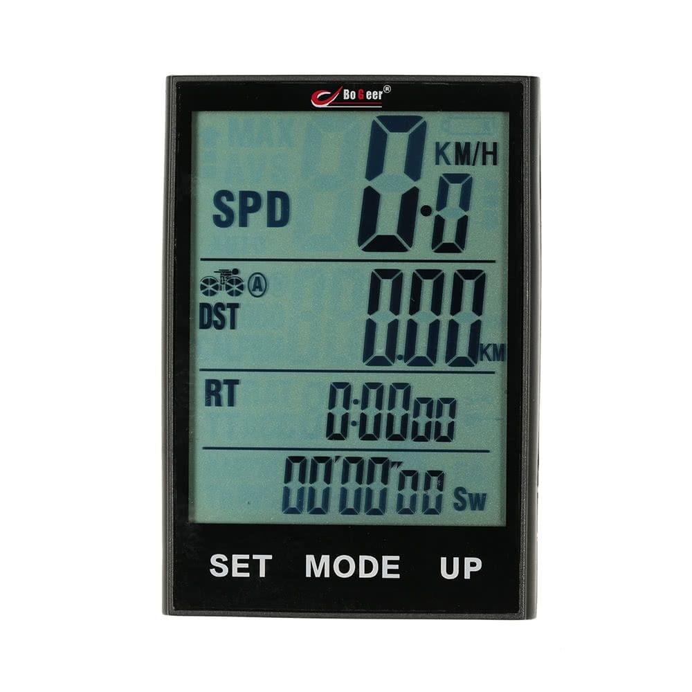 Bike Computer Wireless Bicycle Speedometer Odometer Temperature Backlight Water Resistant for Cycling Riding Multi Function