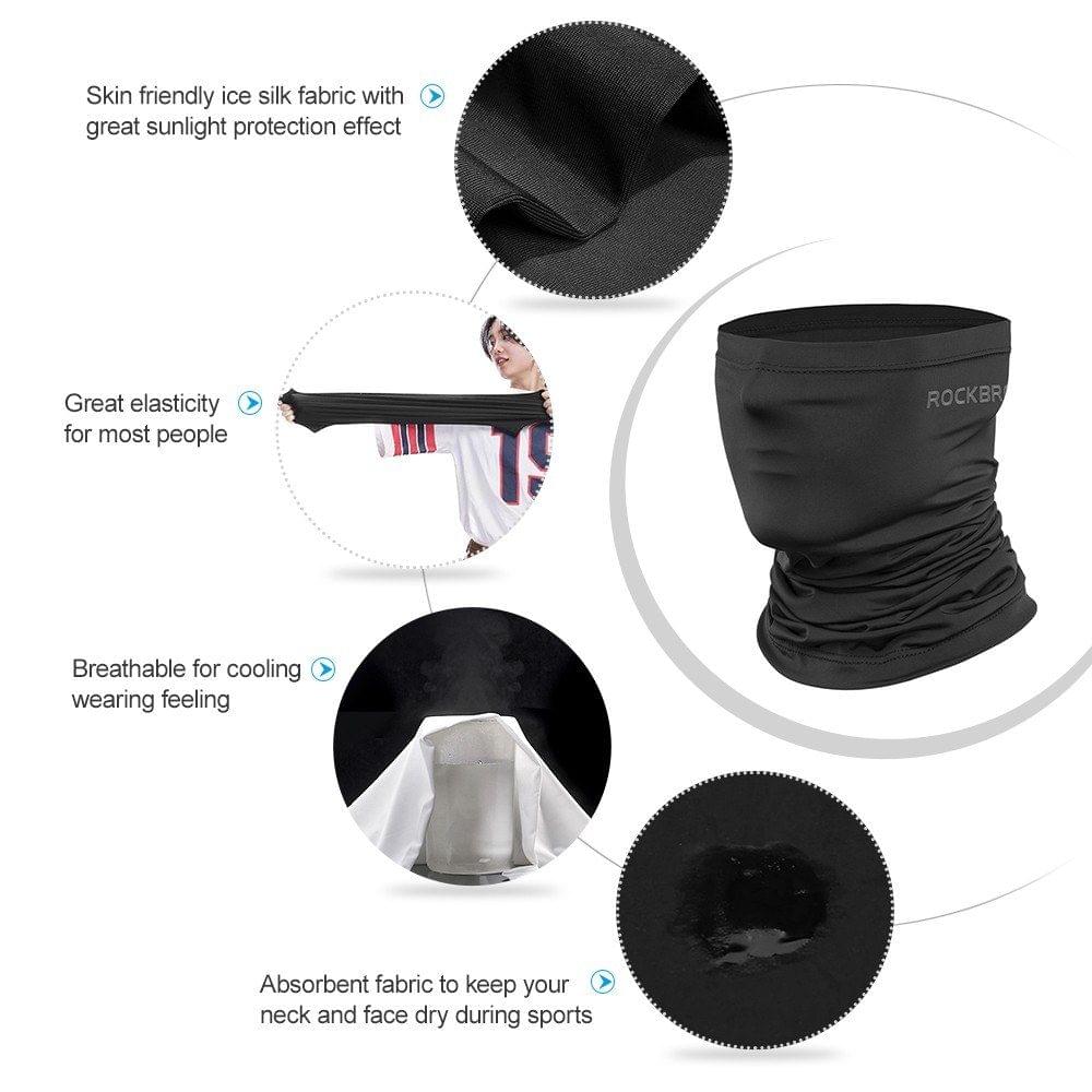 Cycling Half Face Mask Motorcycle Neck Warmer Riding Neck Gaiter Cooling Climbing Running Hiking Neck Wrap Ice Silk Dust Sunlight Protection Cycling Headgear