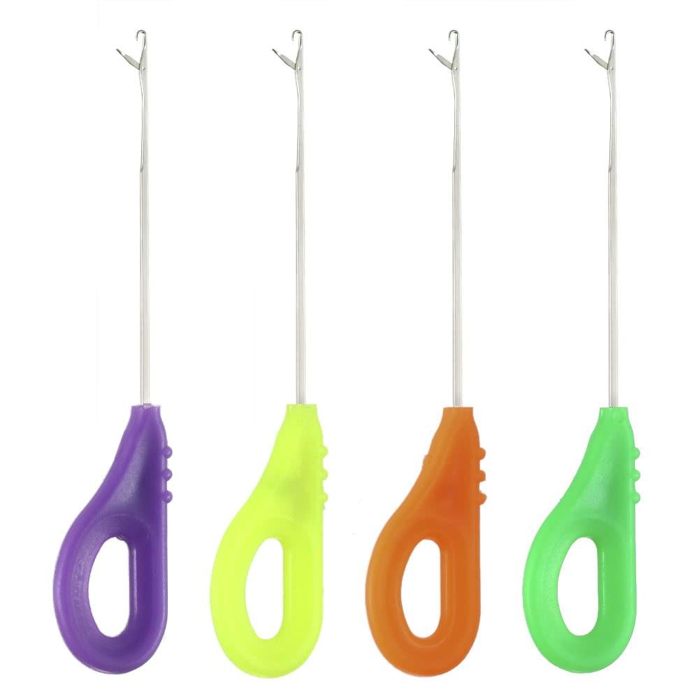4PCS Bait Needle Driller Tool Stainless Iron Baiting Needle Drill Portable Boilie Needle Hook Carp Fishing Needle Tool Set