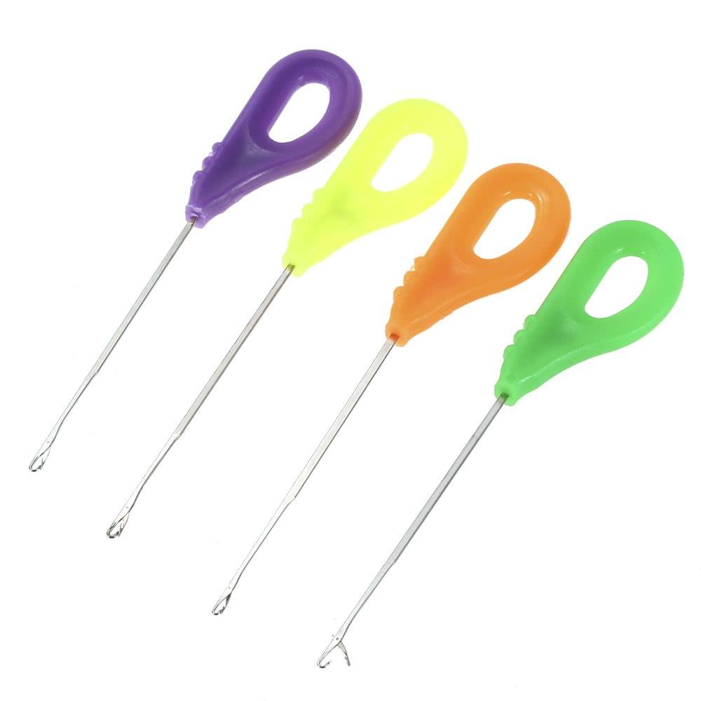 4PCS Bait Needle Driller Tool Stainless Iron Baiting Needle Drill Portable Boilie Needle Hook Carp Fishing Needle Tool Set