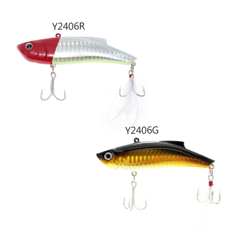 9cm 27g VIB Vibration Hard Bait Perch Killer Fishing Lure Fishing Tackle with 2 Treble Hooks Feather