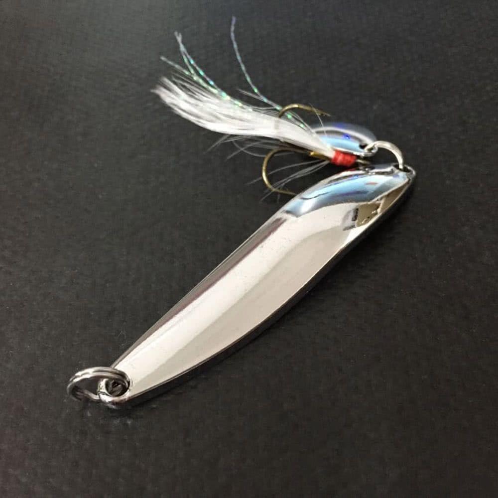 Lixada 4PCS Metal Fishing Lure Hard Baits Sequins Spoon Noise Paillette with Treble Hook 5/7/10/13g