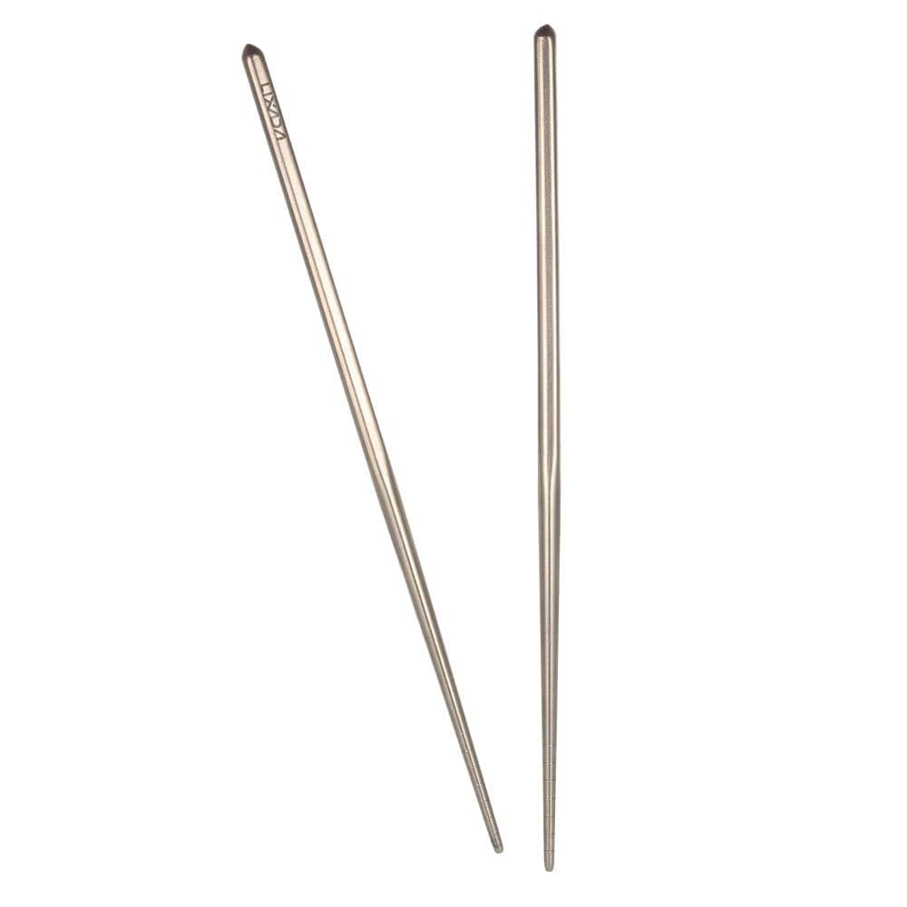 Lixada 1 Pair of Titanium Lightweight Ultra-strong Square Reusable Chopsticks with Carrying Pouch Camping Utensils Outdoor 195mm/230mm
