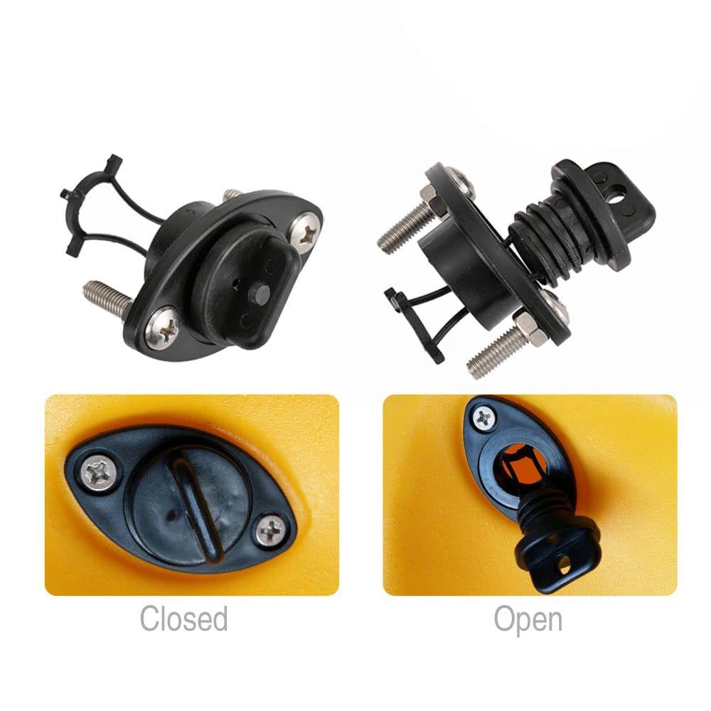 2pcs Universal Thread Drain Plug Bung for Kayak Canoe Boat with 4 Screws