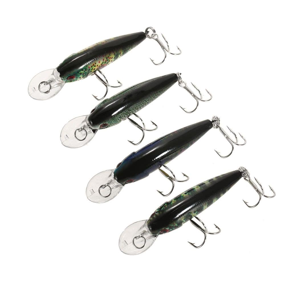 Lixada 4pcs 6.5cm 4.7g Hard Fishing Baits Minnow Fishing Lures Bass Hard Bait Plastic Lure Bait