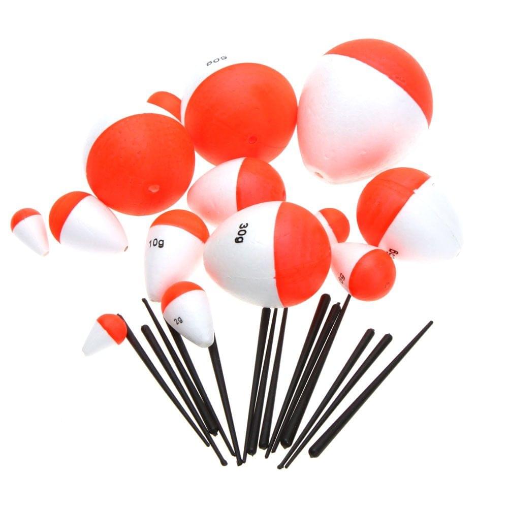 14Pcs Fishing Floats Fishing Accessory with Sticks