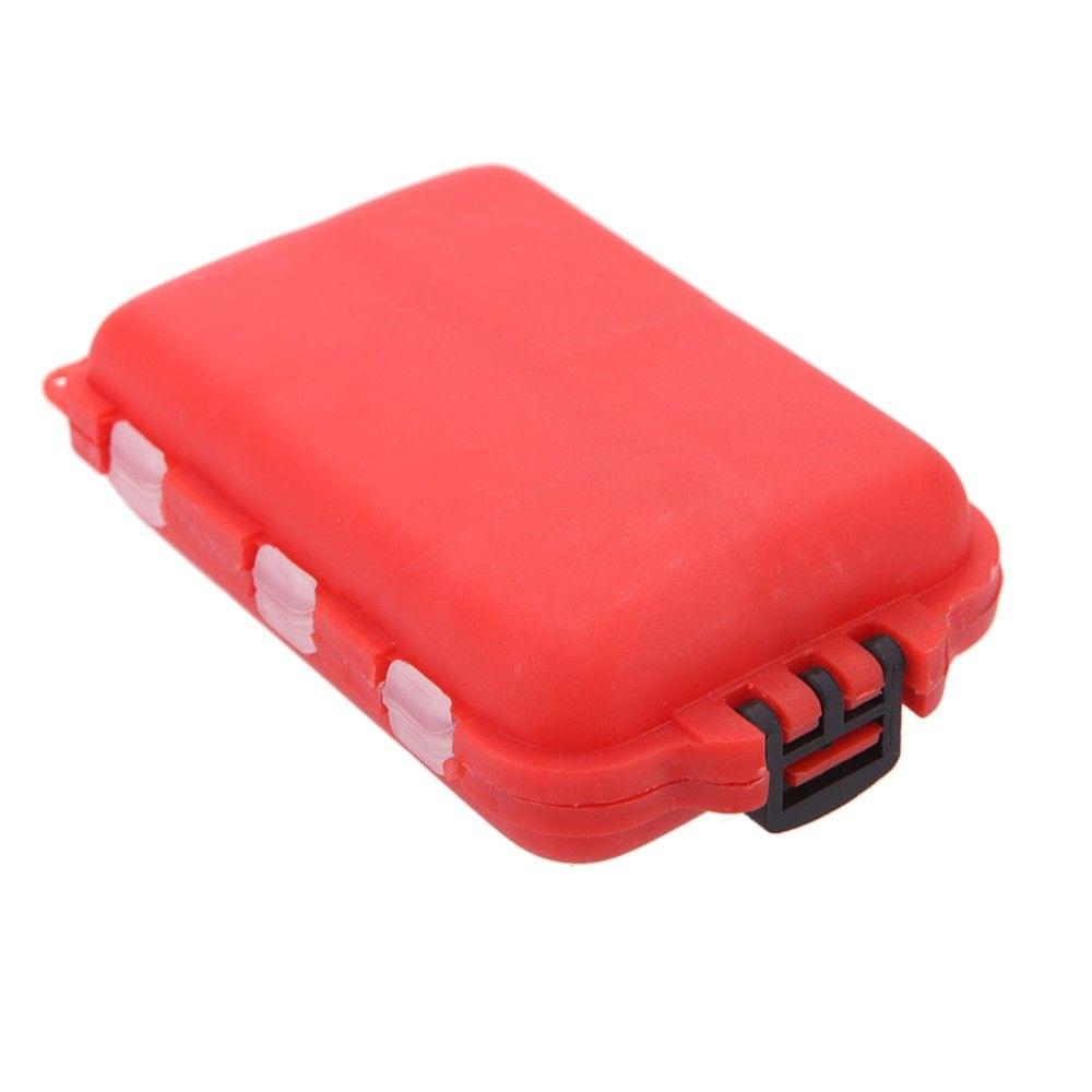Fishing Tackle Box 10 Compartments Small Size for Fishing Hooks Swivels Beads etc Red