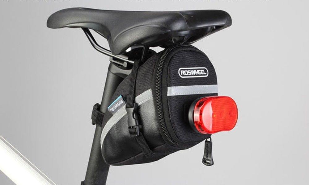 Roswheel Bicycle Strap-On Bike Saddle Bag-Black