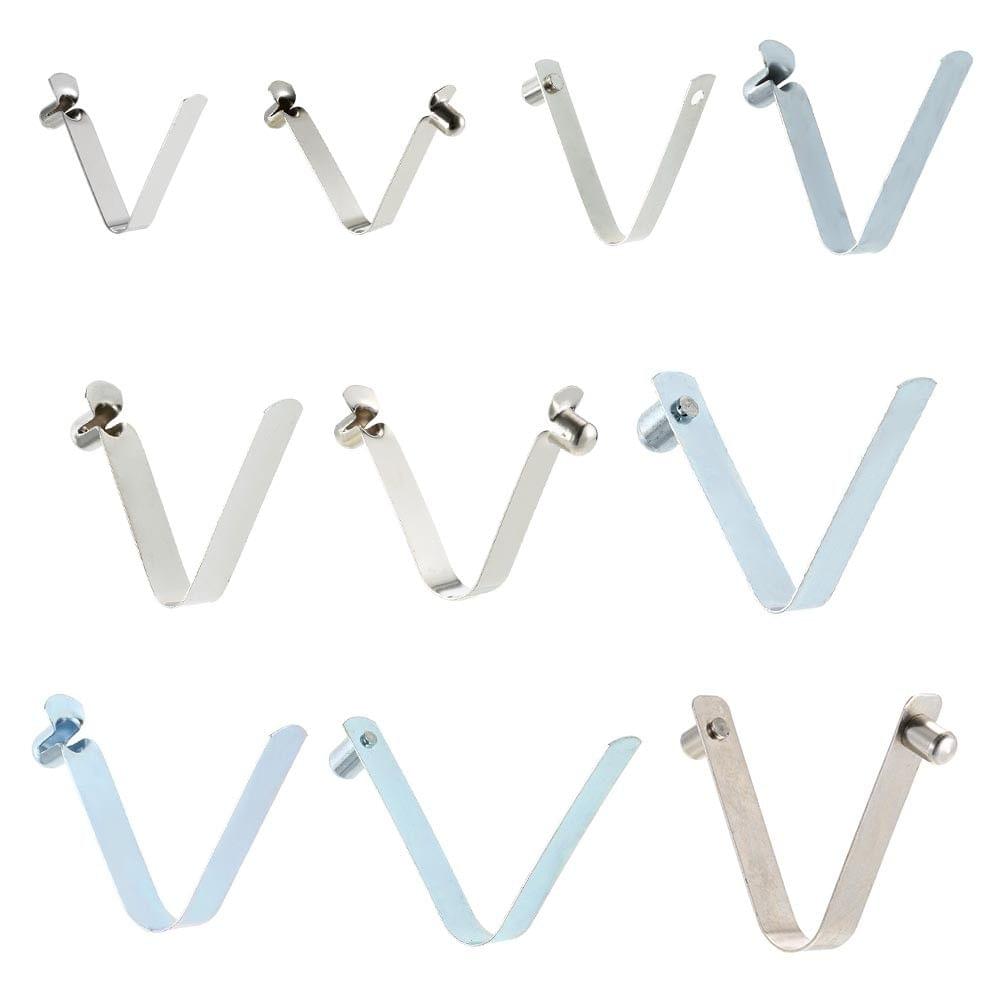 6pcs Kayak Paddle Spring Clips Tent Pole Clips Push Button Spring Snap Clip Locking Tube Pin