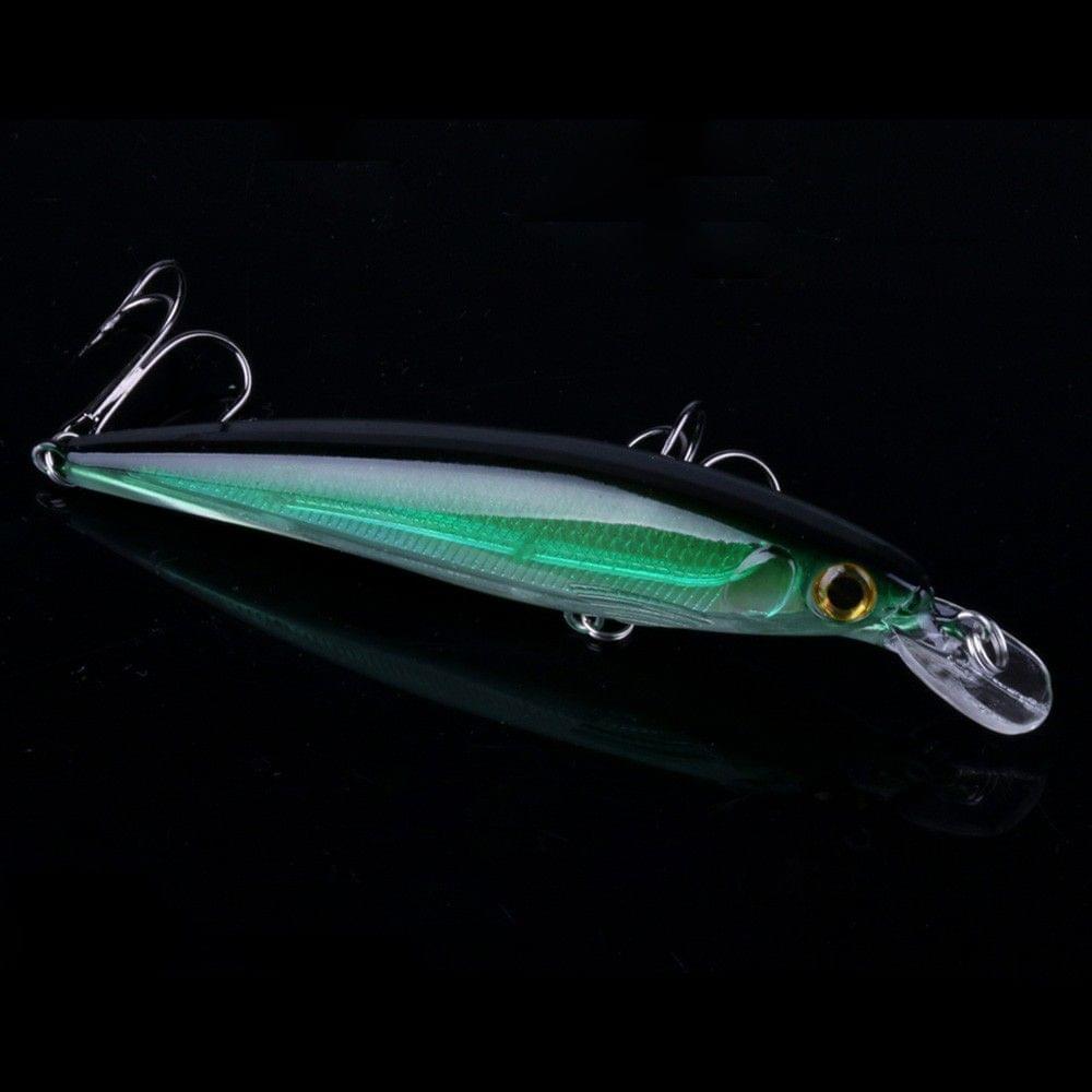 10PCS/Set 11cm/13.6g Fishing Lure Artificial Floating Minnow Hard Bait Swimbait Fishing Tackle Set with Treble Hooks