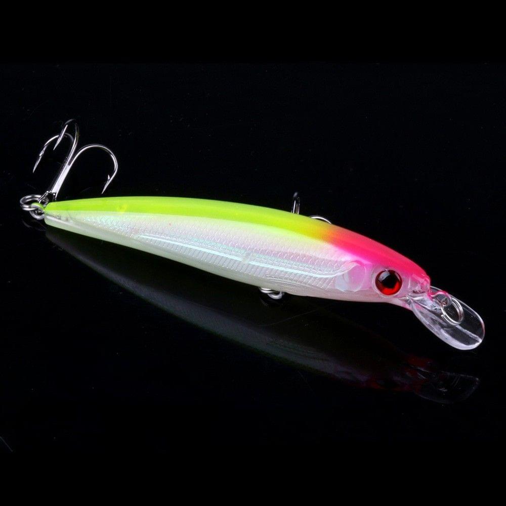 10PCS/Set 11cm/13.6g Fishing Lure Artificial Floating Minnow Hard Bait Swimbait Fishing Tackle Set with Treble Hooks