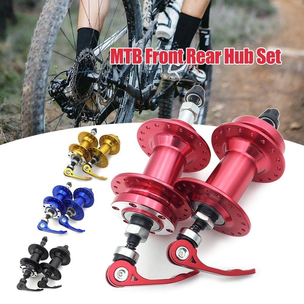 Bike Disc Brake MTB Casette Bearing Hub 36H Front Rear Hub Set with Quick Realse Lever Skewers Axle
