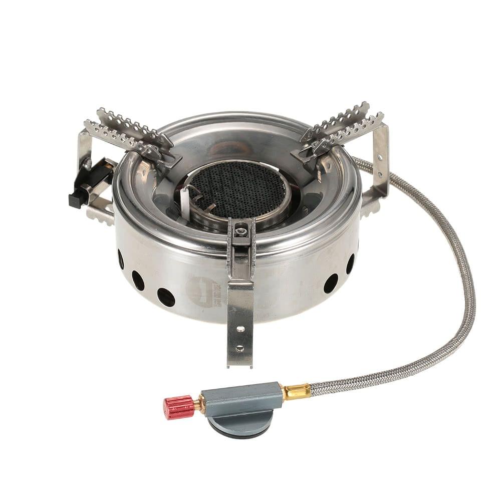 Outdoor Mountaineering Camping Cooking Big Power Windproof Gas Stove Head Butane Burner Infrared Heating Stove Split-Type 3500W