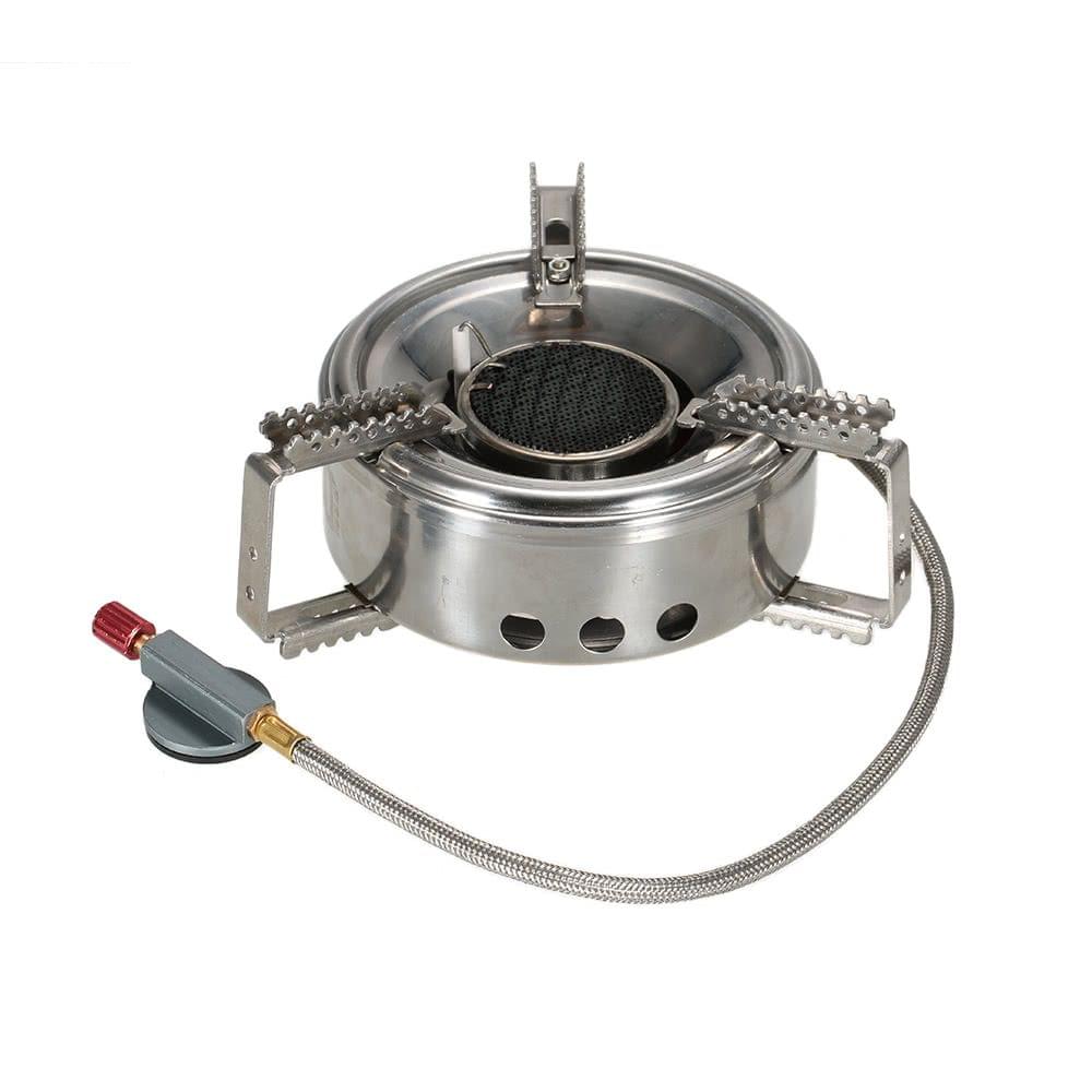 Outdoor Mountaineering Camping Cooking Big Power Windproof Gas Stove Head Butane Burner Infrared Heating Stove Split-Type 3500W