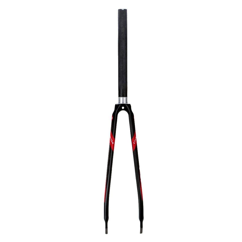 Lixada Full Carbon Fiber Ultralight Road Bike Fixed Gear Bicycle Cycling Fixie Front Fork for V-brake 28.6mm 680C 1-1/8
