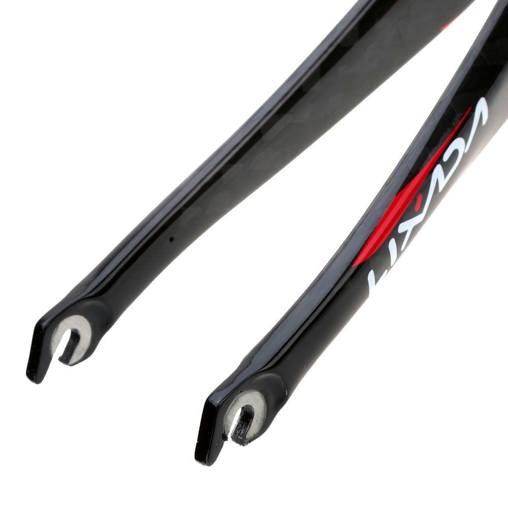 Lixada Full Carbon Fiber Ultralight Road Bike Fixed Gear Bicycle Cycling Fixie Front Fork for V-brake 28.6mm 680C 1-1/8