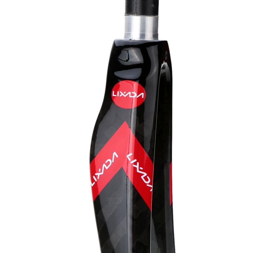 Lixada Full Carbon Fiber Ultralight Road Bike Fixed Gear Bicycle Cycling Fixie Front Fork for V-brake 28.6mm 680C 1-1/8