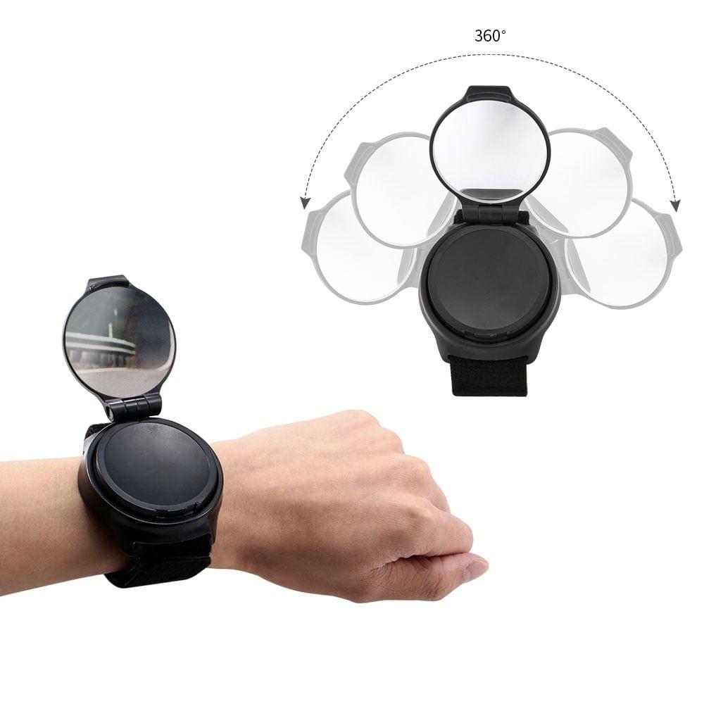 Adjustable Riding Wrist Band Cycling Mirror Kit