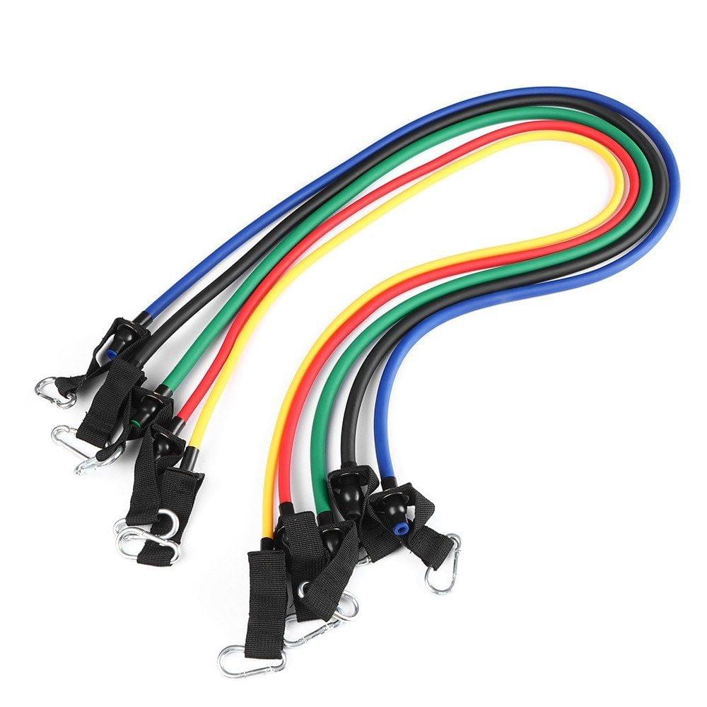 Lixada 11Pcs Resistance Bands Set Workout Fintess Exercise Tube Bands Door Anchor Ankle Straps Cushioned Handles with Carry Bags for Home Gym Travel