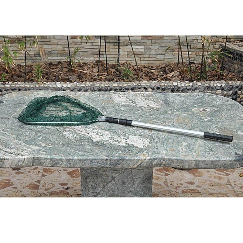 Triangular Folding Fishing Landing Net Aluminum 3 Section Extending Pole Handle