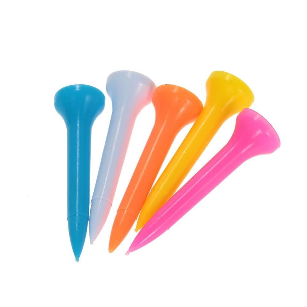100pcs Plastic Golf Tees Golf Ball Tee Golfer Aid Tool Mixed Color