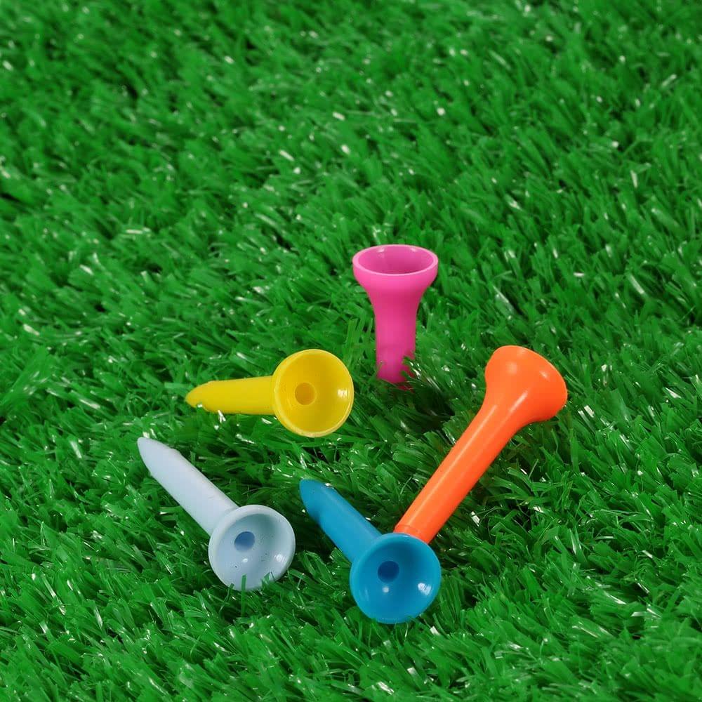 100pcs Plastic Golf Tees Golf Ball Tee Golfer Aid Tool Mixed Color