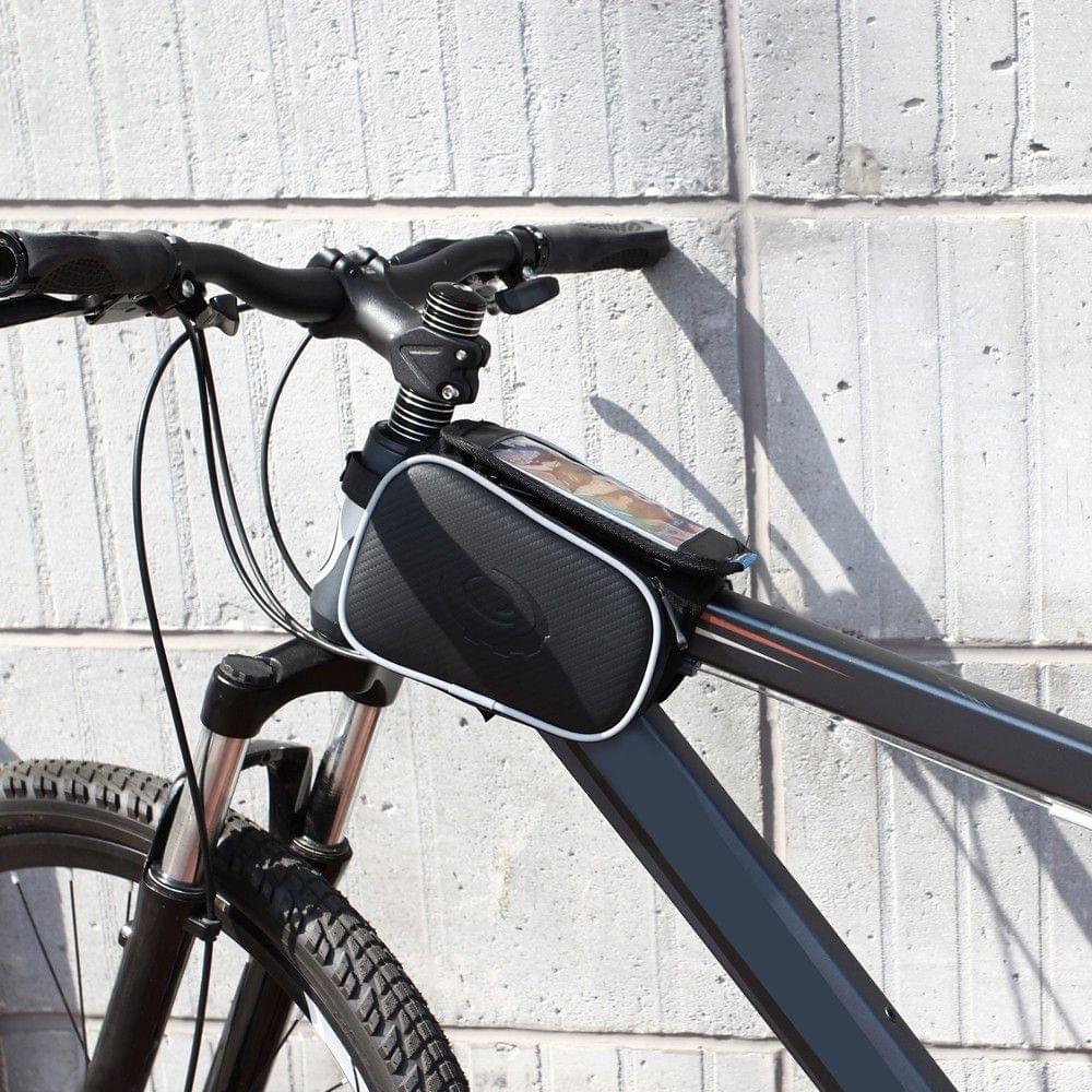 Roswheel Cycling Bike Bicycle Front Top Tube Frame Pannier Double Bag Pouch for 5.5in Cellphone 1.8L 12813L-A