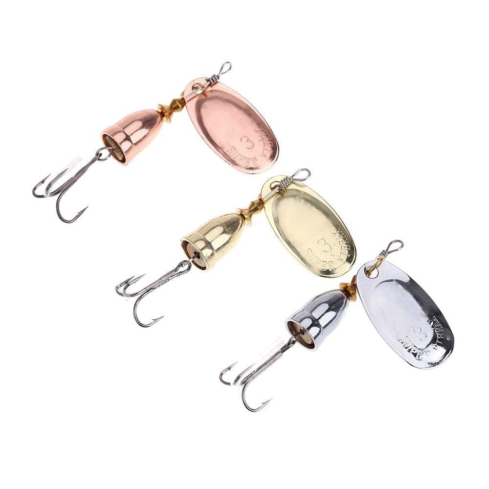 6cm 8g Fishing Lure Vibration Hard Bait Metal Spinner Spoon with Hook Fishing Tackle