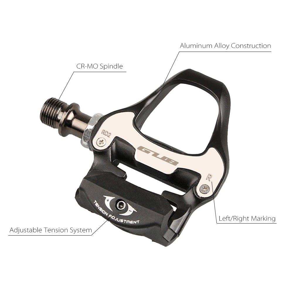 Road Bike Self-locking Pedals Lightweight Aluminum Alloy CR-MO Cycling Pedals