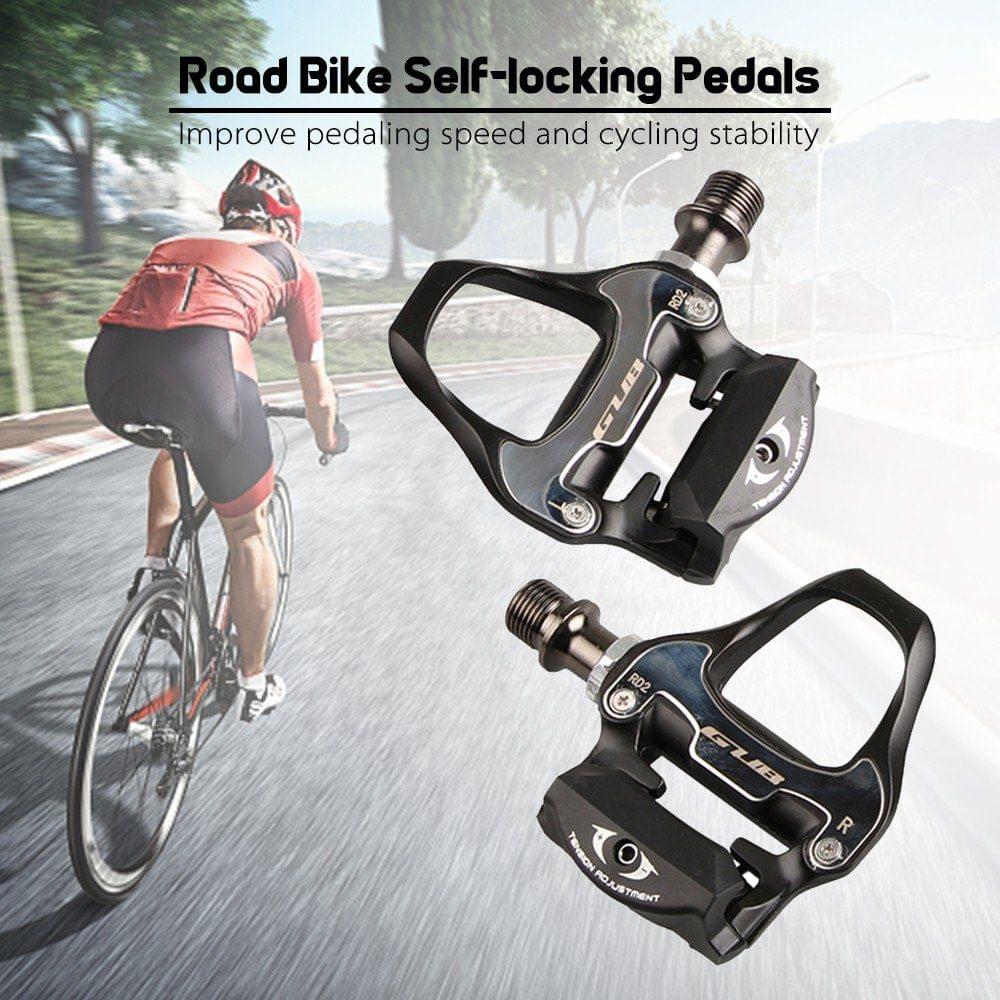 Road Bike Self-locking Pedals Lightweight Aluminum Alloy CR-MO Cycling Pedals