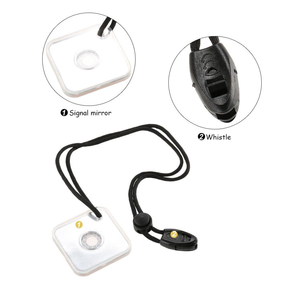 Heliograph Signal Mirror with Whistle Emergency Survival Tool