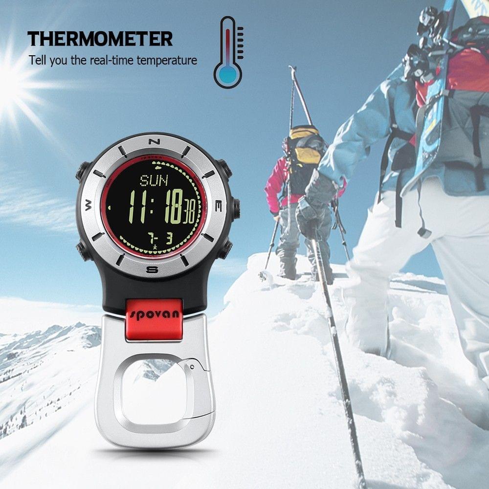Smart Watch Altimeter Barometer Compass LED Clip Watch Sports Watches Fishing Hiking Climbing Pocket Watch
